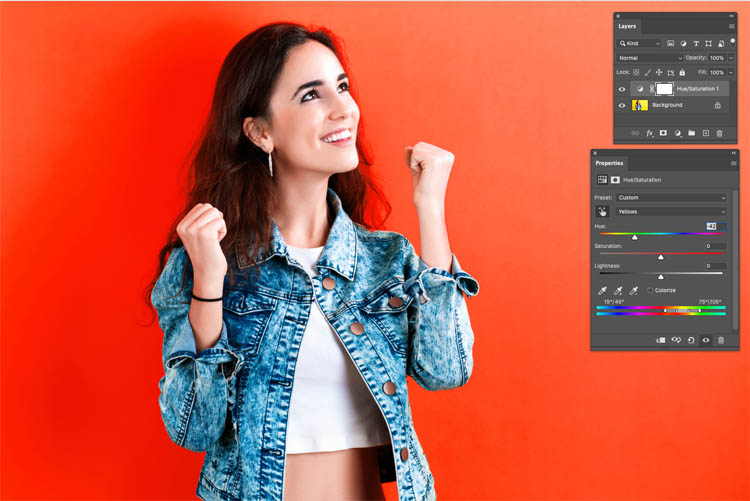 Change the background color in Photoshop 