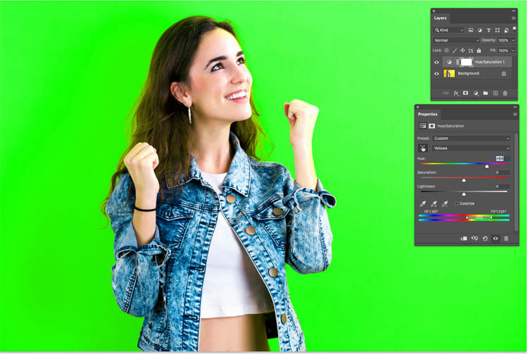 Change the background color in Photoshop 