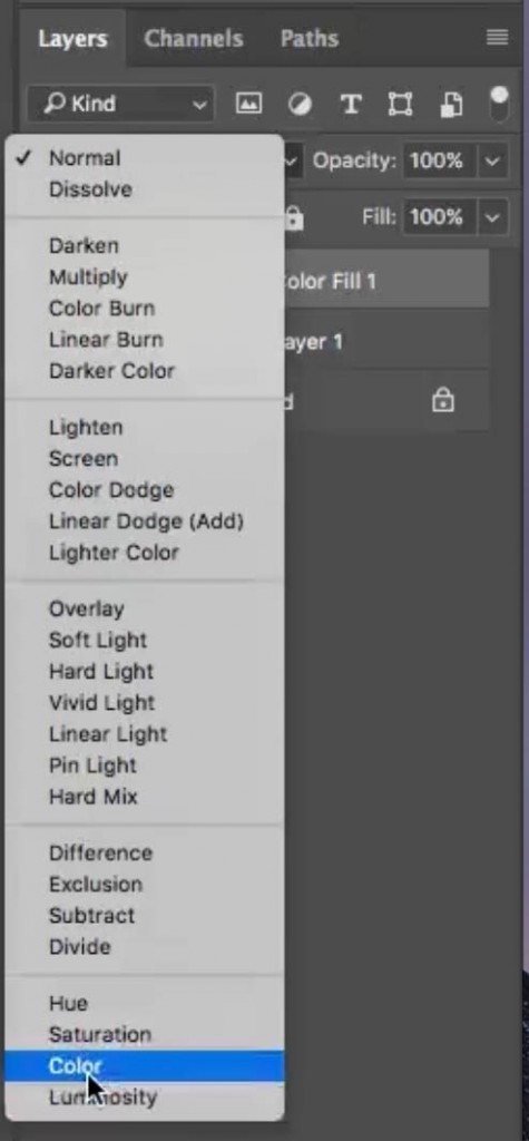 color blending mode in photoshop