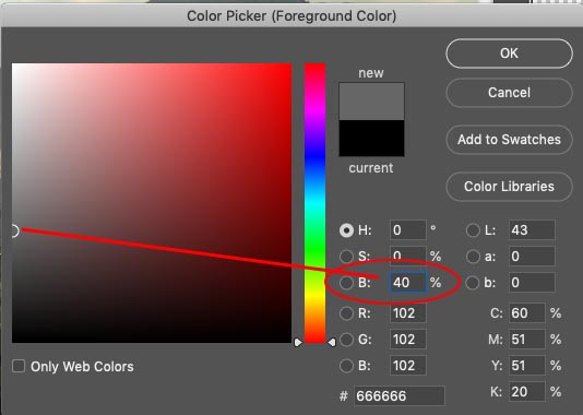choose a % of gray in photoshop 