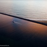 Newport harbor, from above by drone