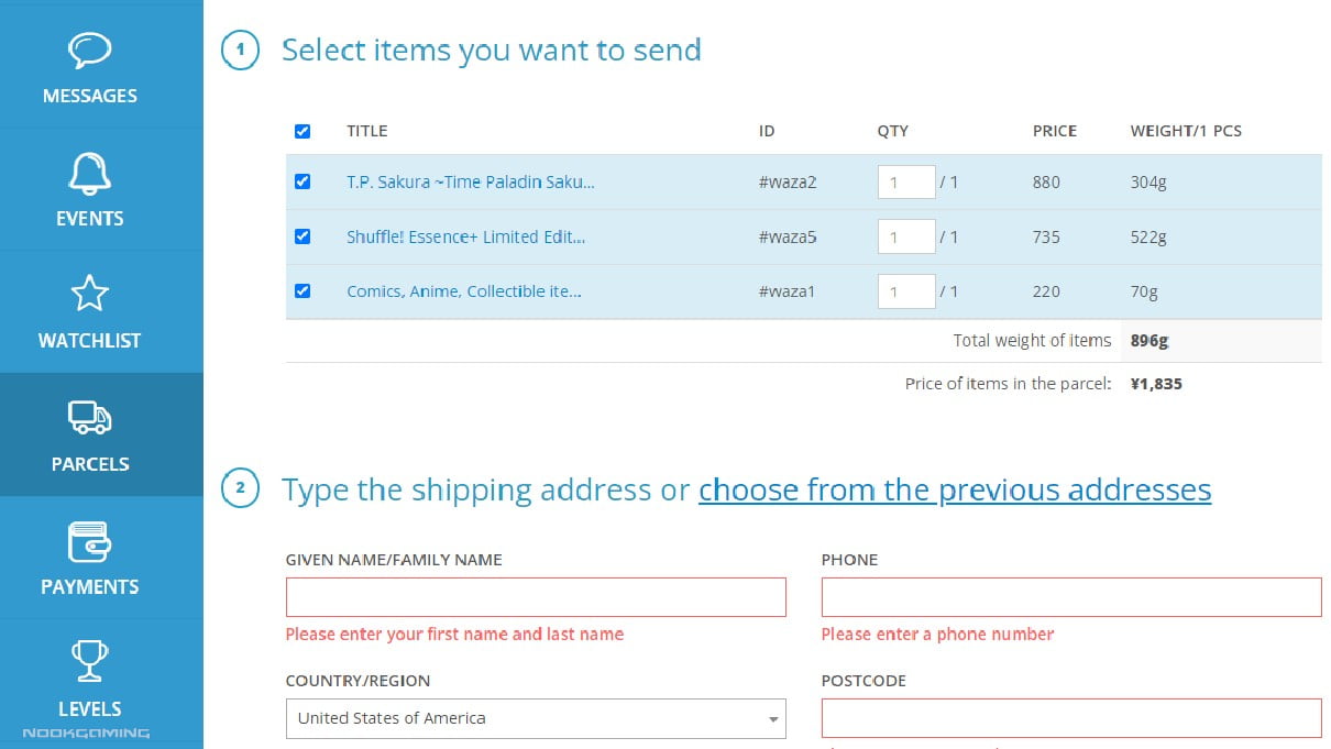 Importing from Japan with ZenMarket - Building a Parcel